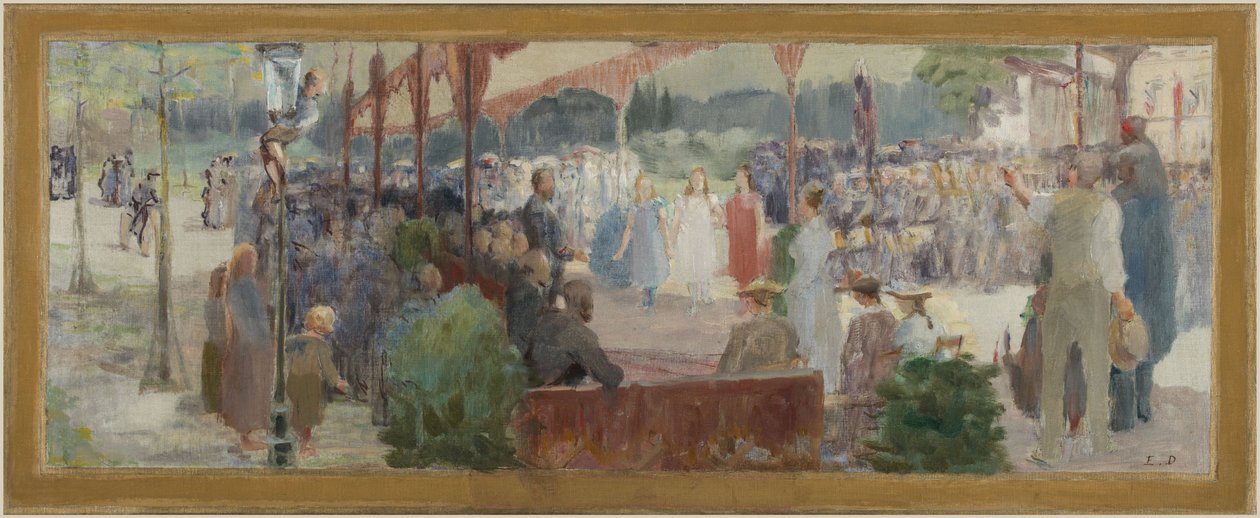 Esquisse pour la salle des fêtes de Maisons-Alfort: Hommage au mérite, entre 1893 et 1895 - Edmond Debon