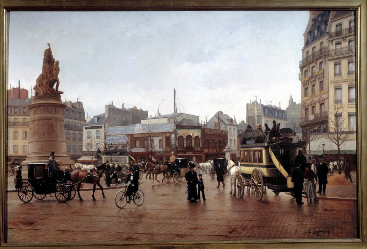 Vue de la Place Clichy en 1896 - Edmond Georges Grandjean