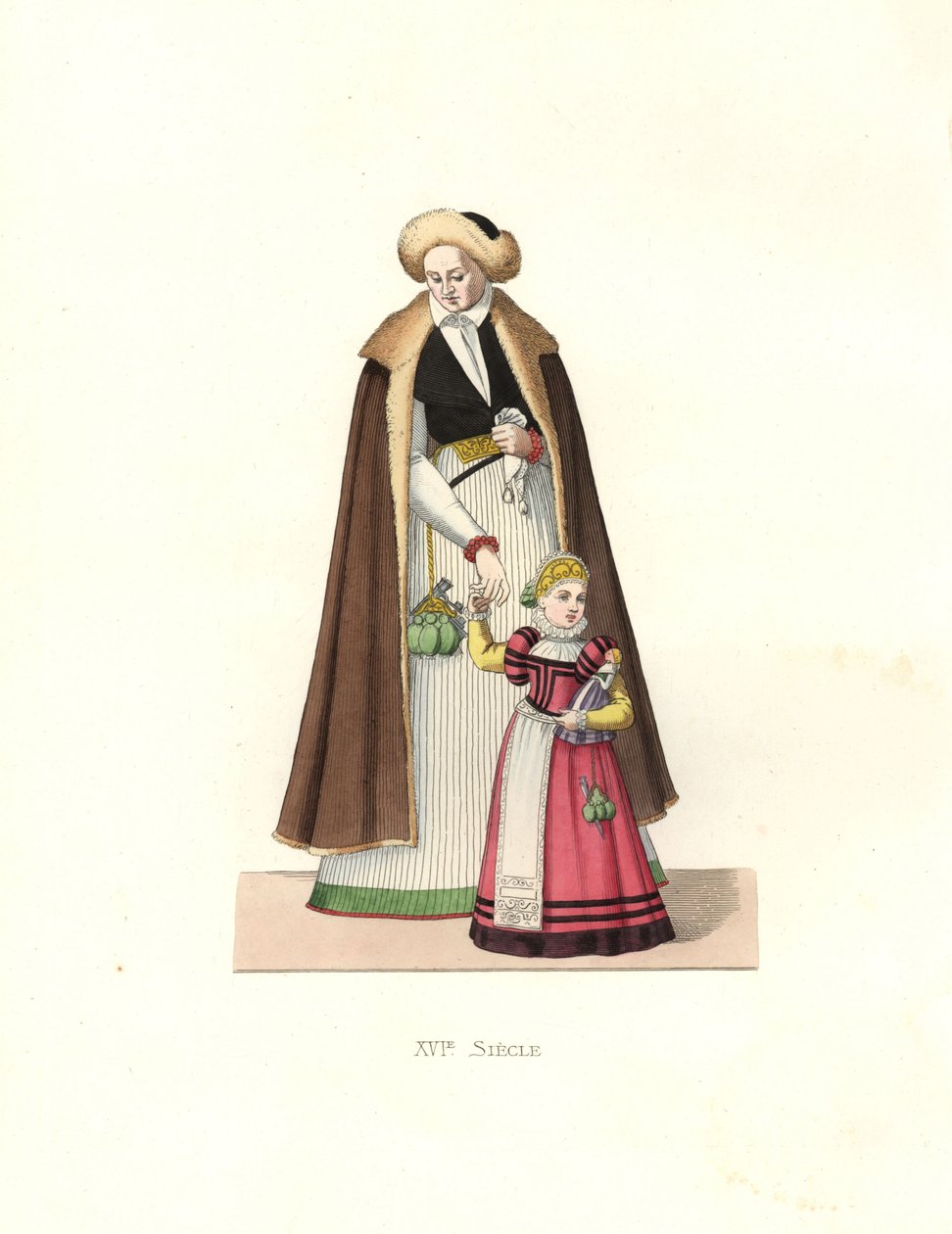 Femme de Silésie et fille - Edmond Lechevallier-Chevignard