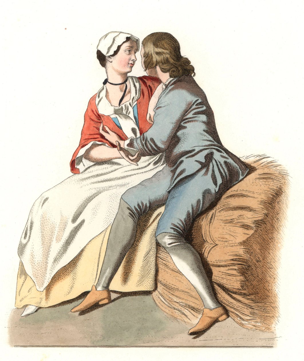 Jeunes villageois français - Edmond Lechevallier Chevignard