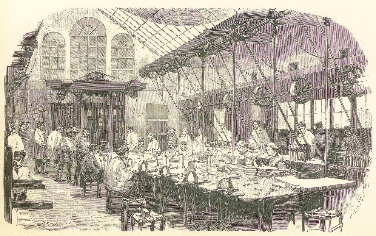 Orfèvres au travail à l