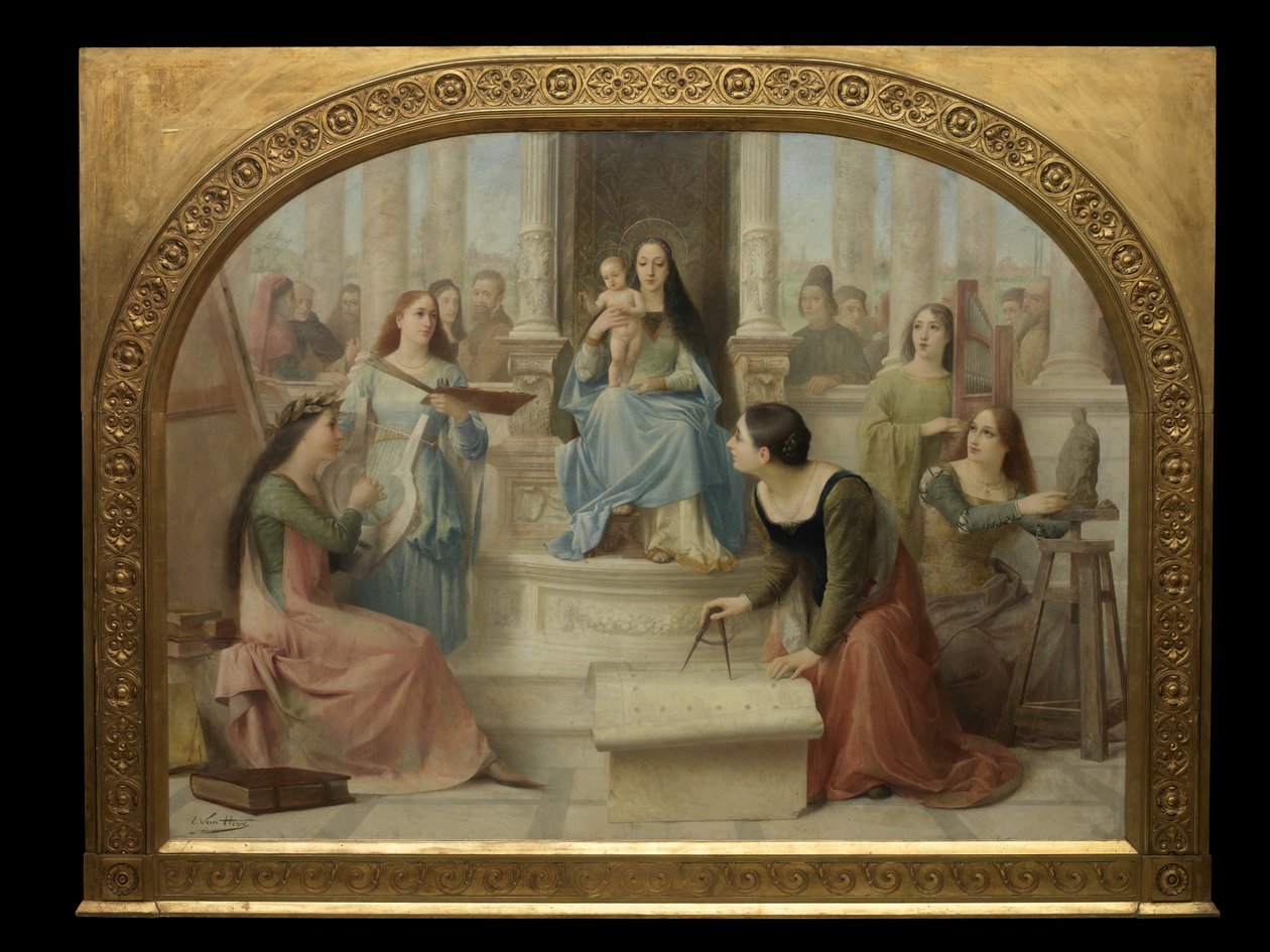 La Vierge inspirant les arts - Edmond Theodor van Hove