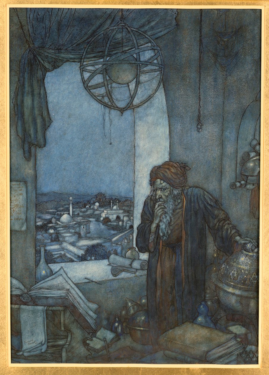 Un muezzin de la Tour des Ténèbres - Edmund Dulac