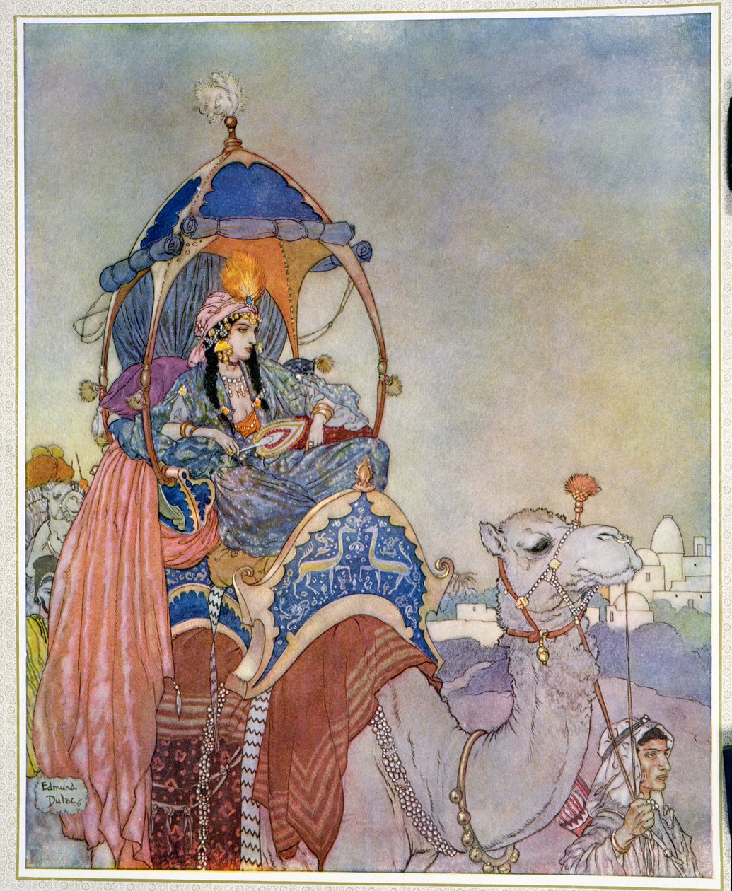 Une princesse chevauchant un chameau - Edmund Dulac
