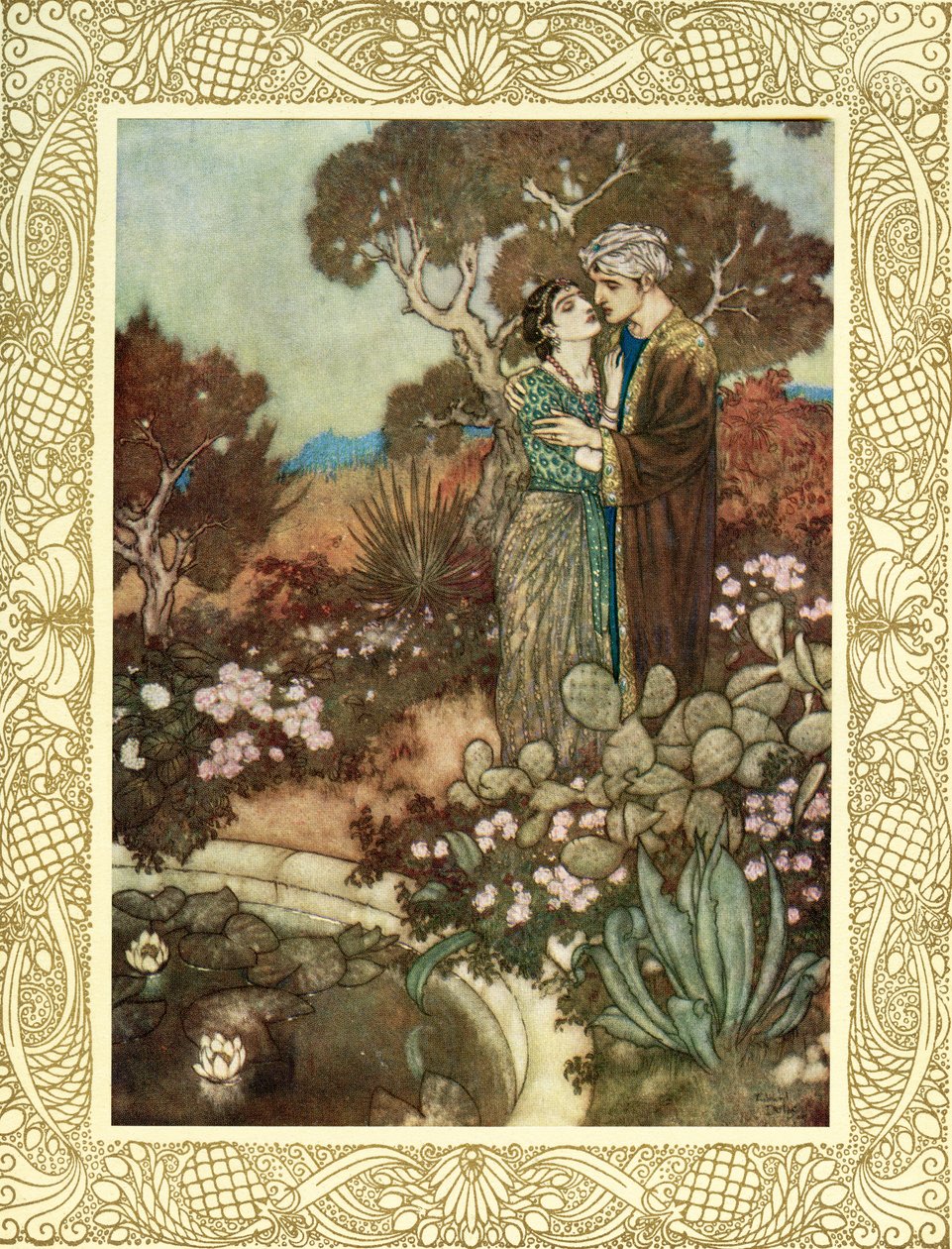 Toi, dans ta petite heure de grâce, Enlace le cyprès ondulant dans tes bras, Avant que la Mère ne te replie dans ses bras, et te dissolve dans une dernière étreinte, illustration du 