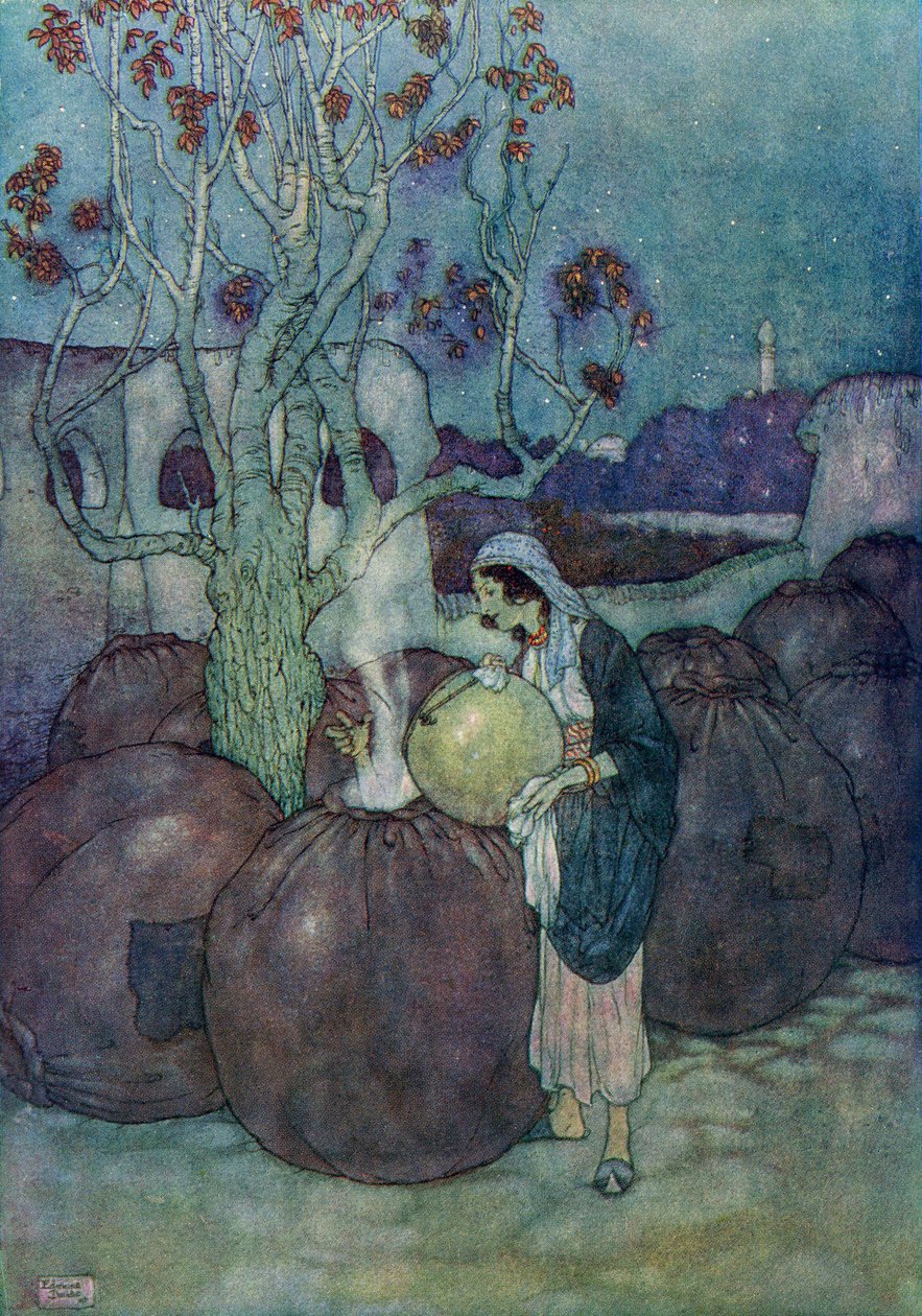 Morgiana versant dans chaque jarre une quantité suffisante d