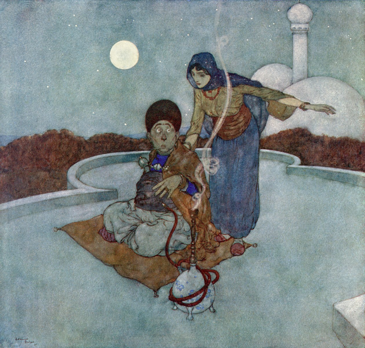 Elle cria "Ô homme misérable, quelle triste garde as-tu tenue", illustration de 