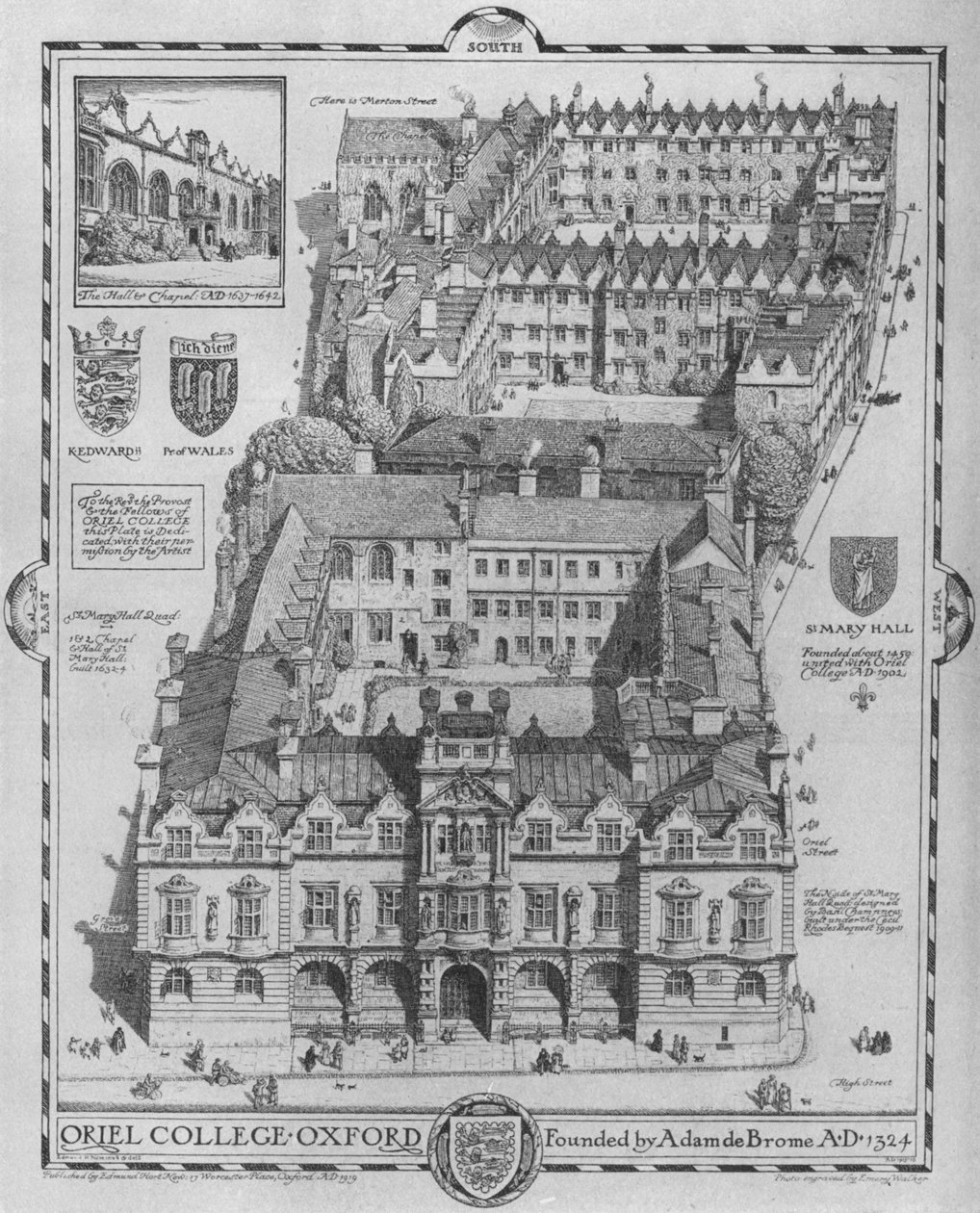 Oriel College, Oxford, 1919 - Edmund Hort New