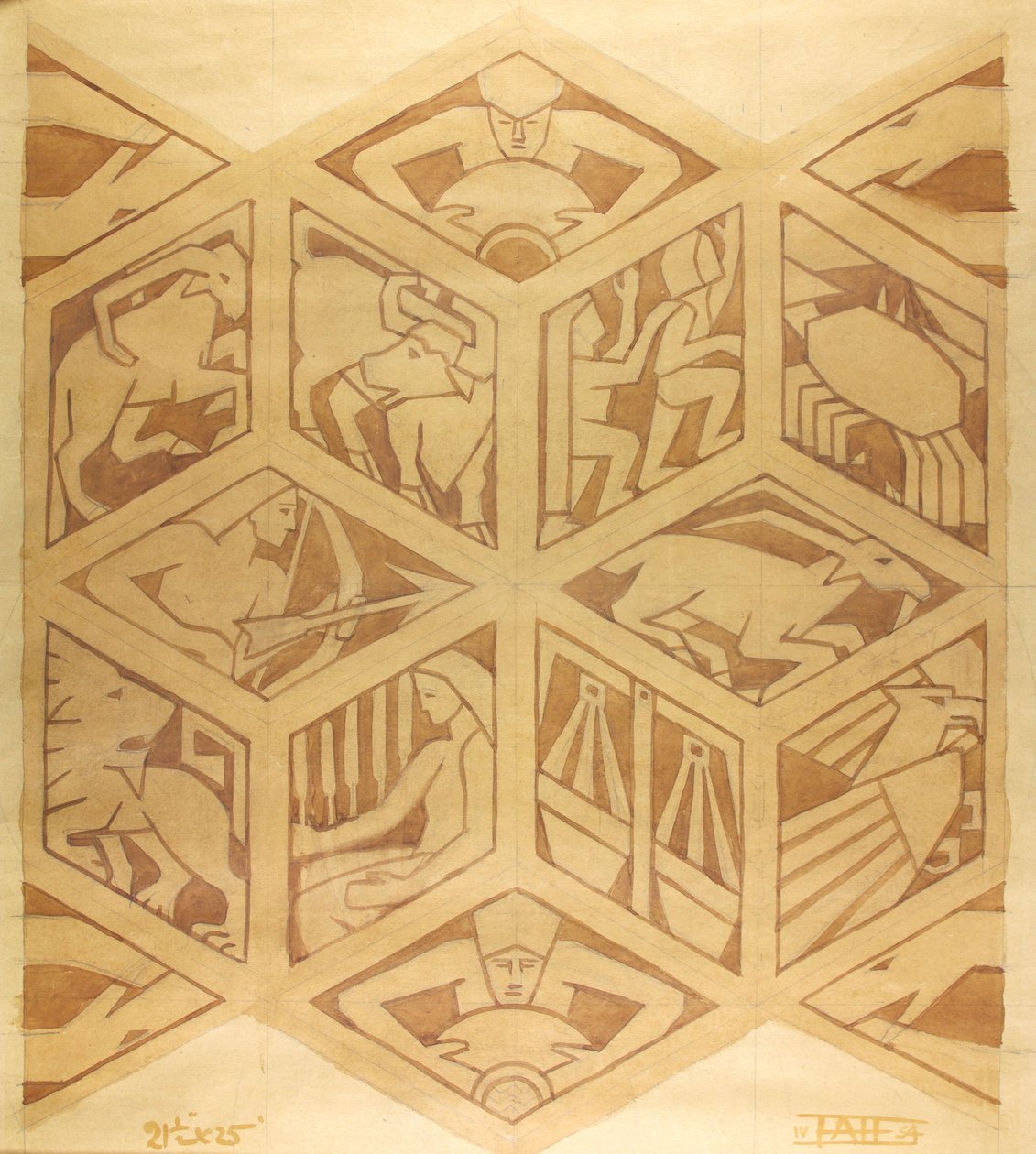 Signes du zodiaque - Art déco, avril 1934 - Edmund Hunter