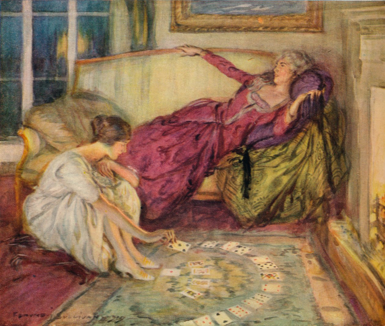 La chute de la carte, vers 1889-1924, 1924 - Edmund Joseph Sullivan