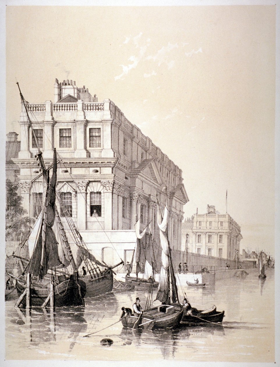 Hôpital Royal de la Marine, Greenwich, Londres, 1838 - Edmund Patten