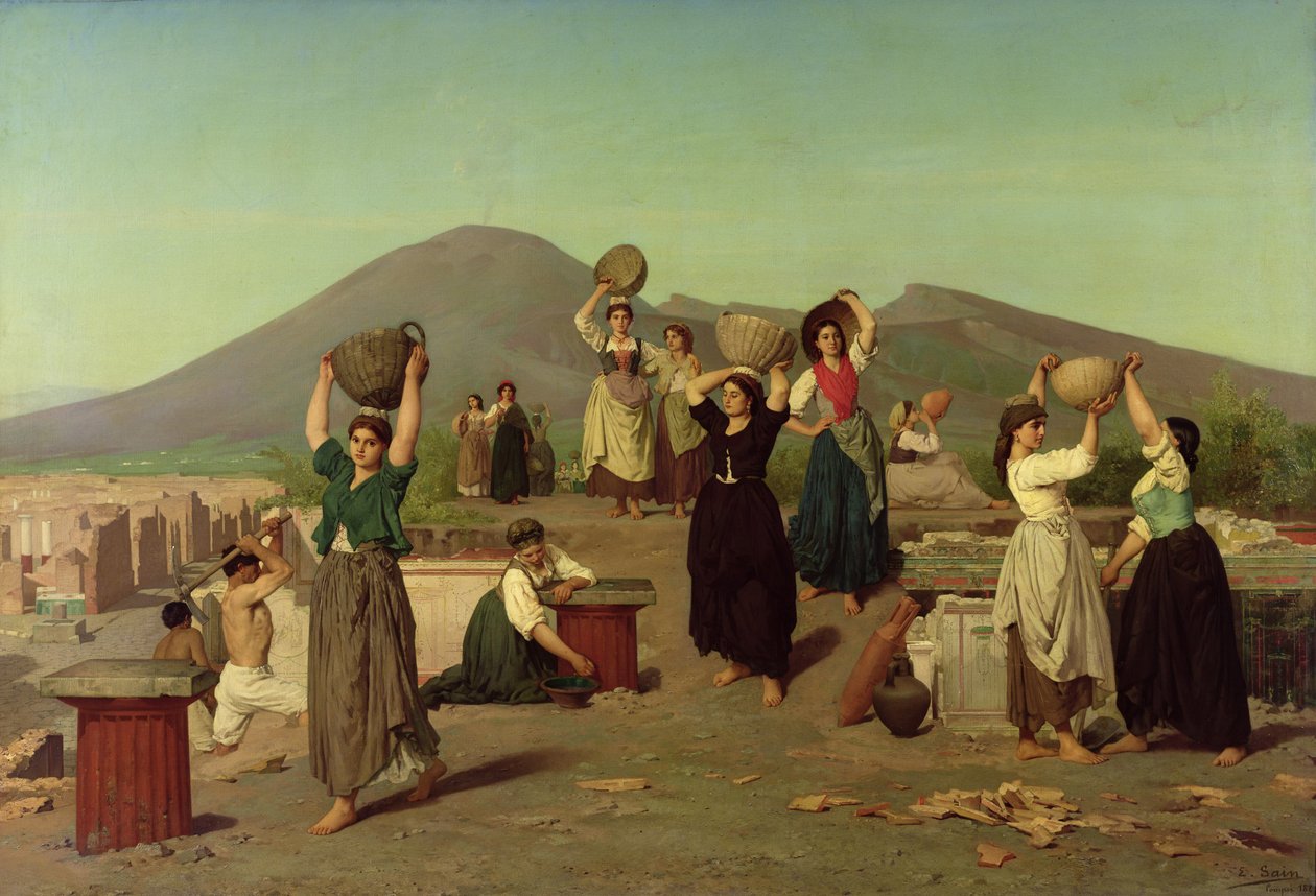 Les Fouilles de Pompéi, 1865 - Edouard Alexandre Sain
