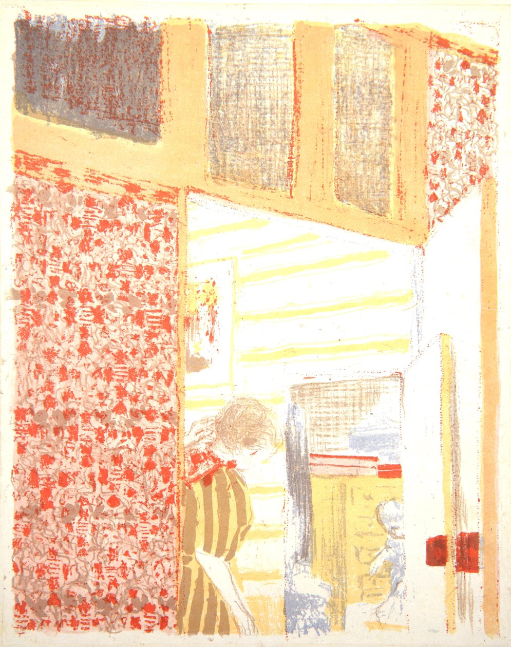 Intérieur avec papier peint rose III - Edouard Vuillard