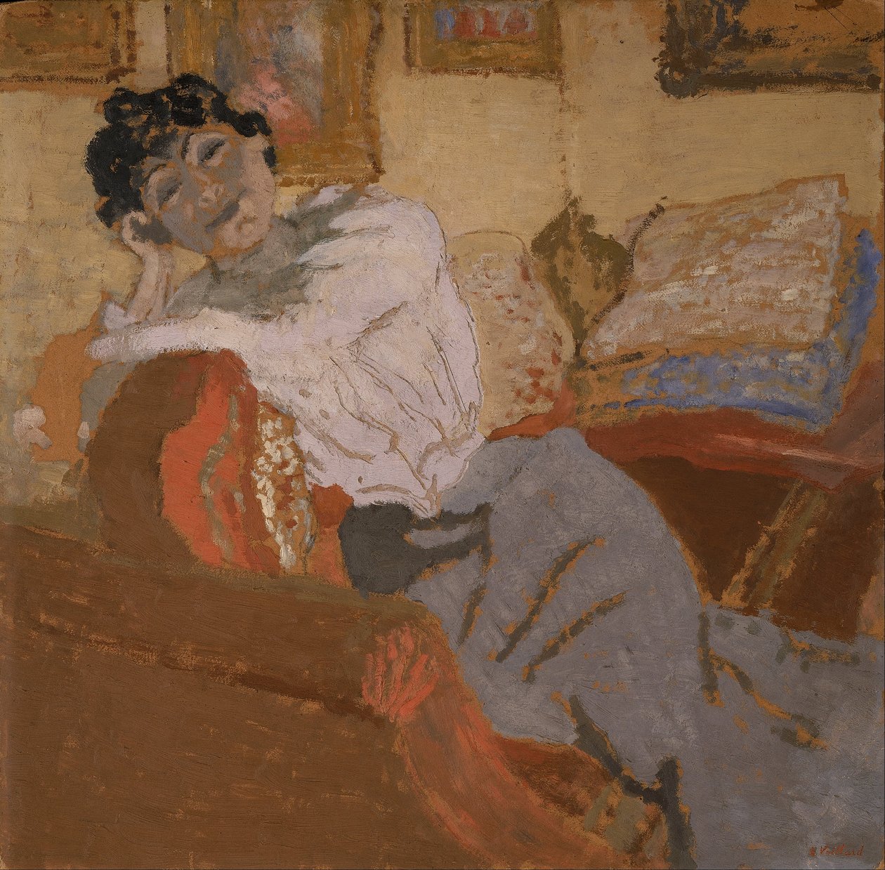 Madame Hessel au Sofa - Edouard Vuillard