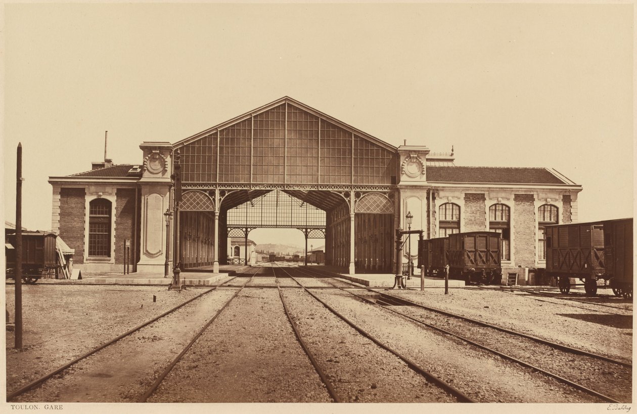 Toulon, Gare, 1861 ou plus tard (photo) - Edouard Denis Baldus