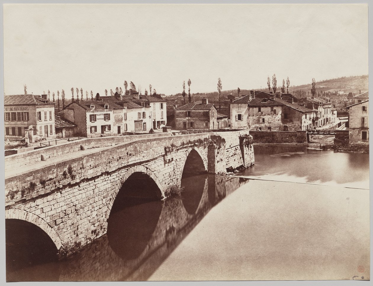 Périgueux. Le pont de Tournepiche, côté amont - Édouard Baldus