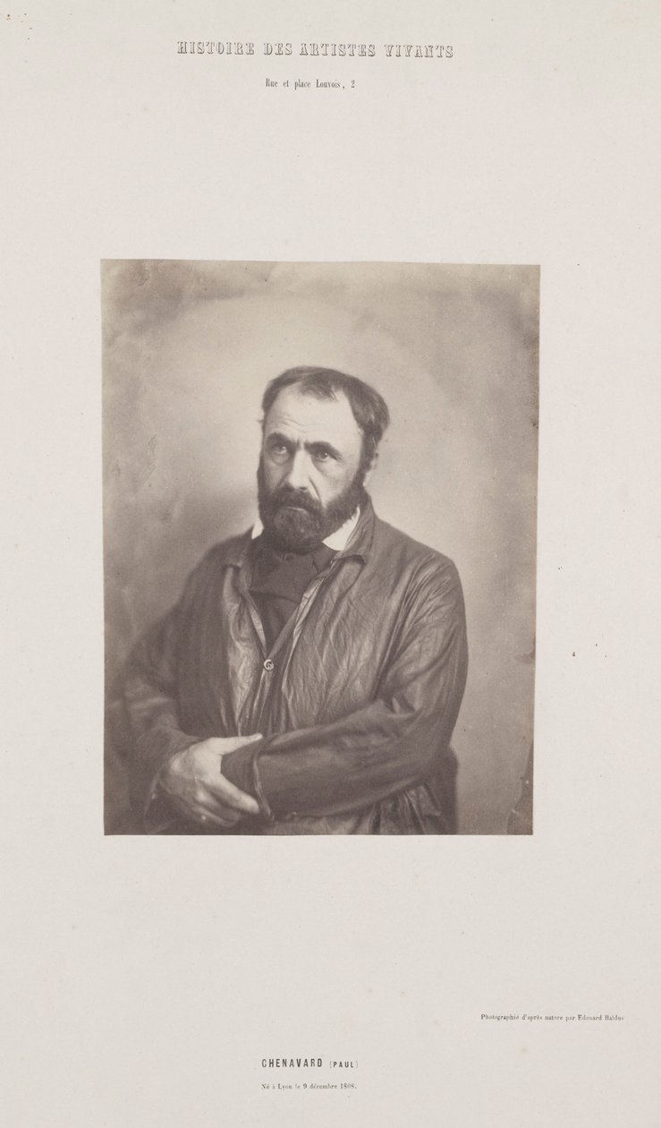 Portrait de Paul Chenavard, de la série Histoire des Artistes Vivants, vers 1852 - Édouard Baldus