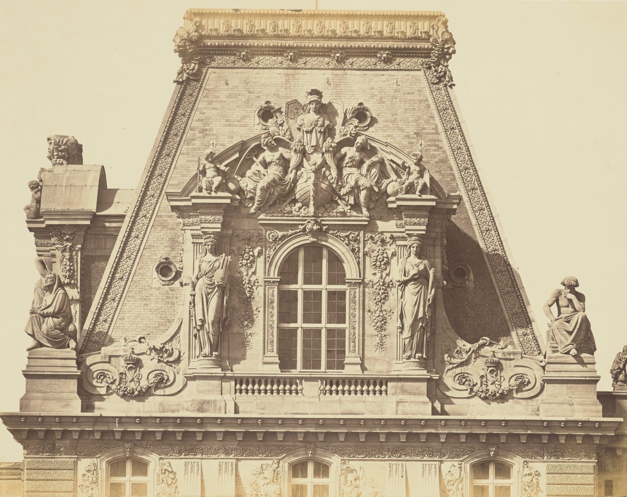 [Le toit du Pavillon Turgot, Louvre, Paris] - Édouard Baldus