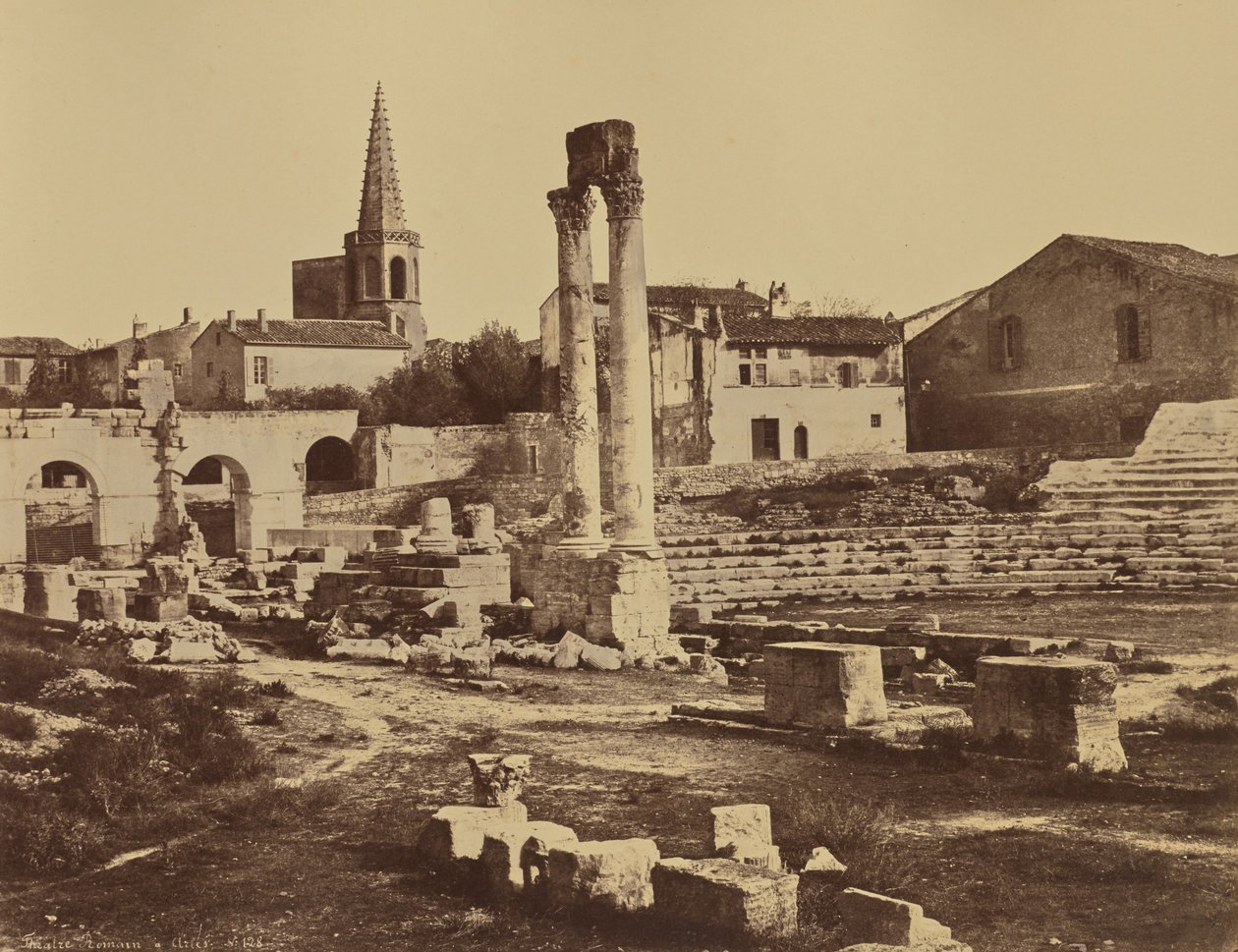 Théâtre romain à Arles - Édouard Baldus