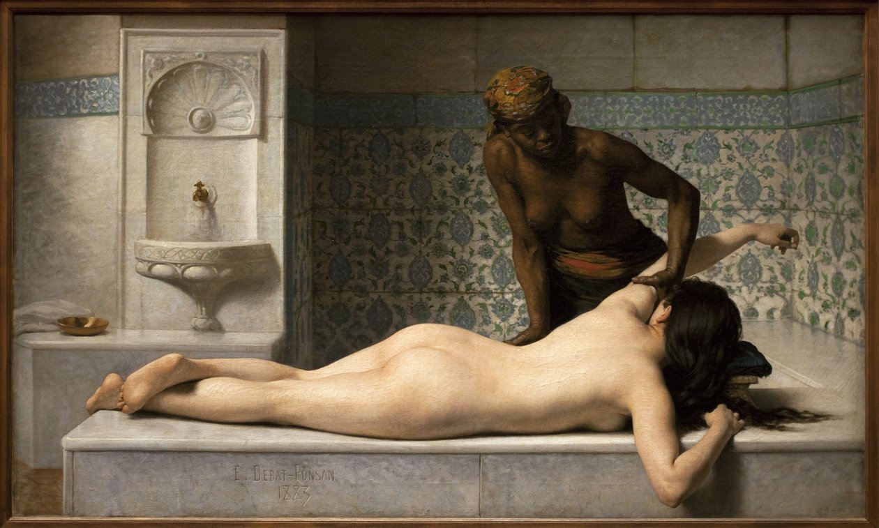 Le massage - Edouard Debat-Ponsan
