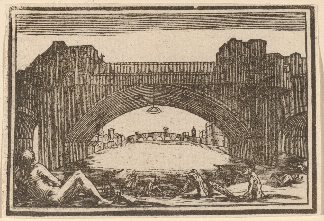 Ponte Vecchio, Florence - Edouard Eckman after Jacques Callot