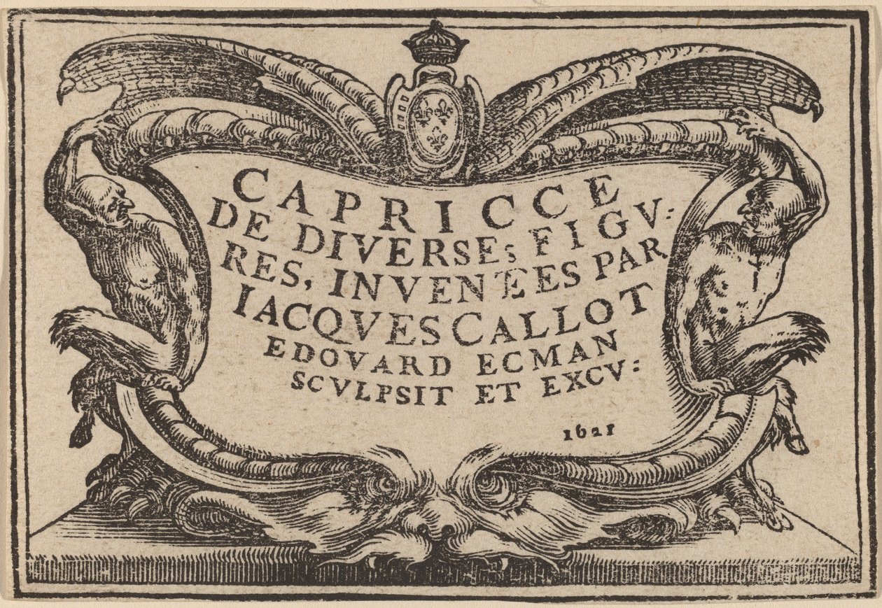 Page de titre pour "Les Caprices" - Edouard Eckman after Jacques Callot