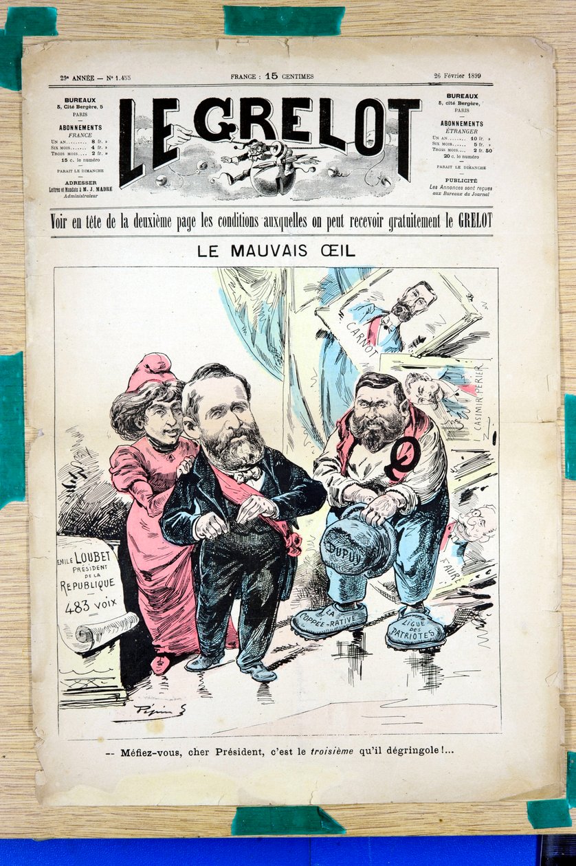 Couverture de "Le Grelot", Satirique en Couleurs - Edouard Guillaumin Pepin