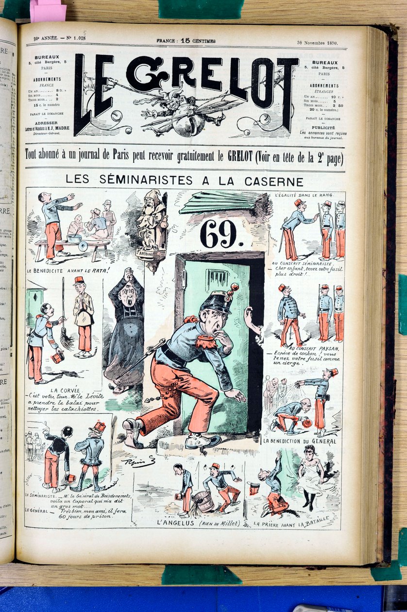 Couverture de "Le Grelot", numéro 1025, Satirique en Couleurs - Edouard Guillaumin Pepin