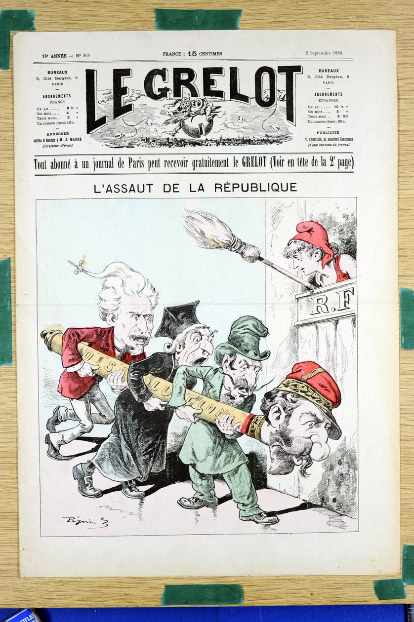Couverture de "Le Grelot", numéro 908, Satirique en Couleurs - Edouard Guillaumin Pepin