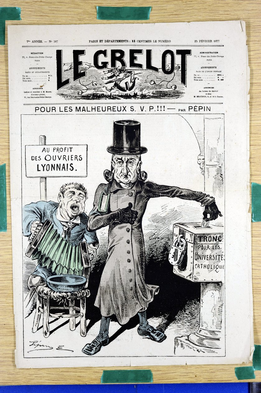 Couverture de "Le Grelot", numéro 307, Satirique en couleurs - Edouard Guillaumin Pepin