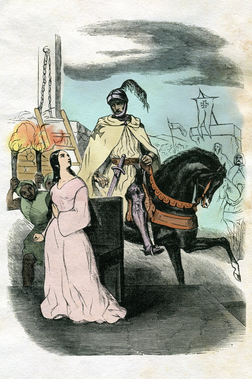 Illustration pour Ivanhoé (eau-forte) - Edouard & Lix Theodore (1830-1897) Frere