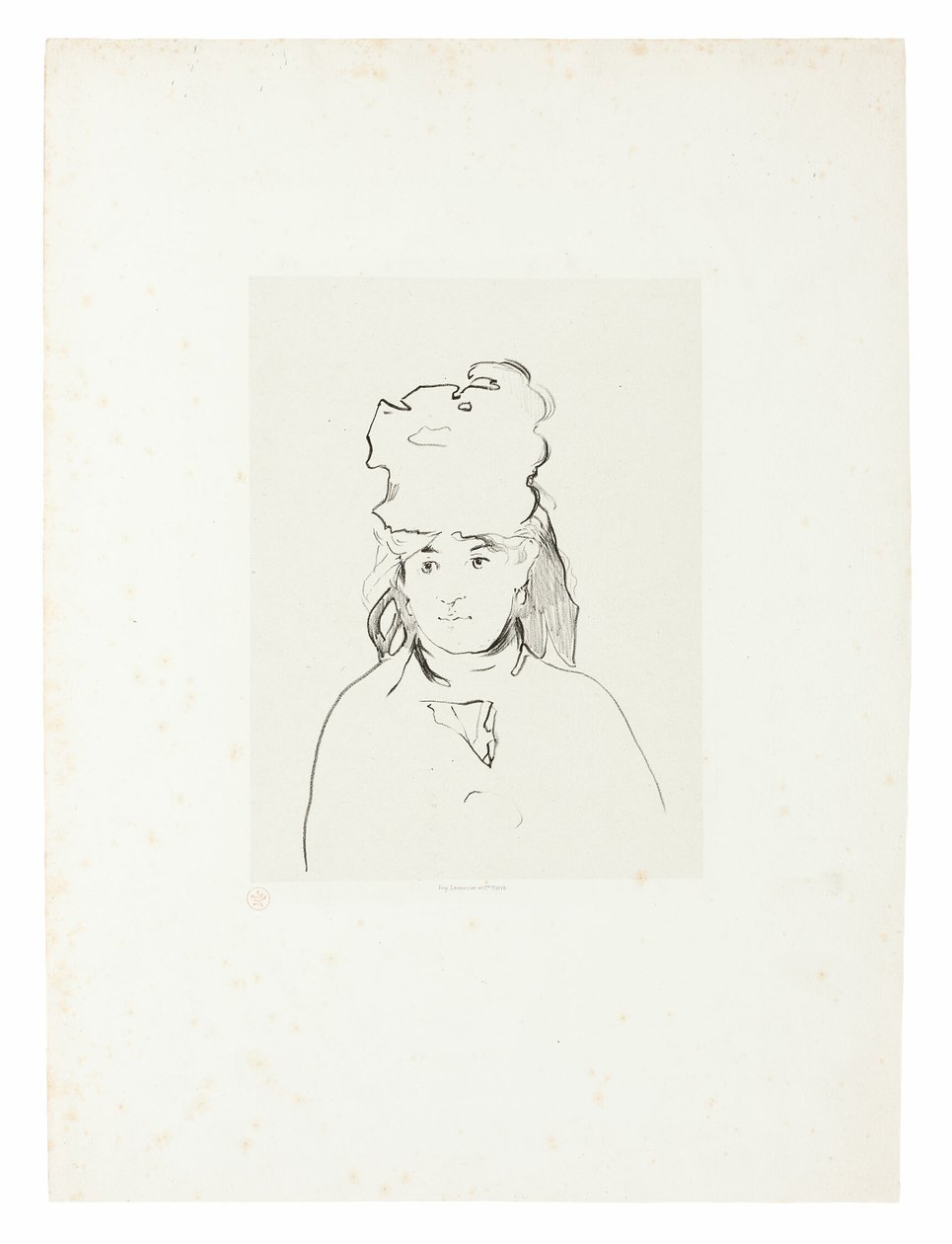 Berthe Morisot en silhouette - Édouard Manet
