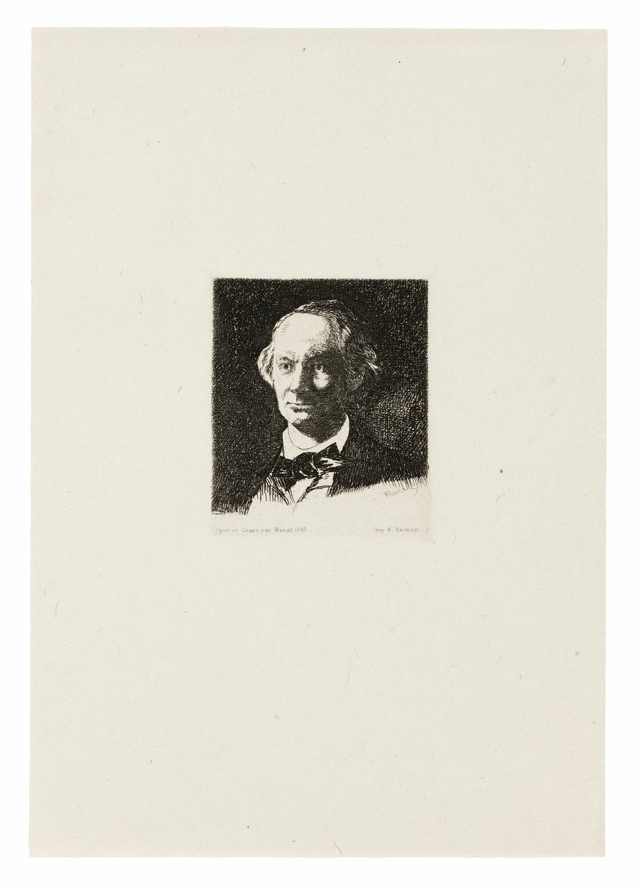 Charles Baudelaire, visage plein III - Édouard Manet