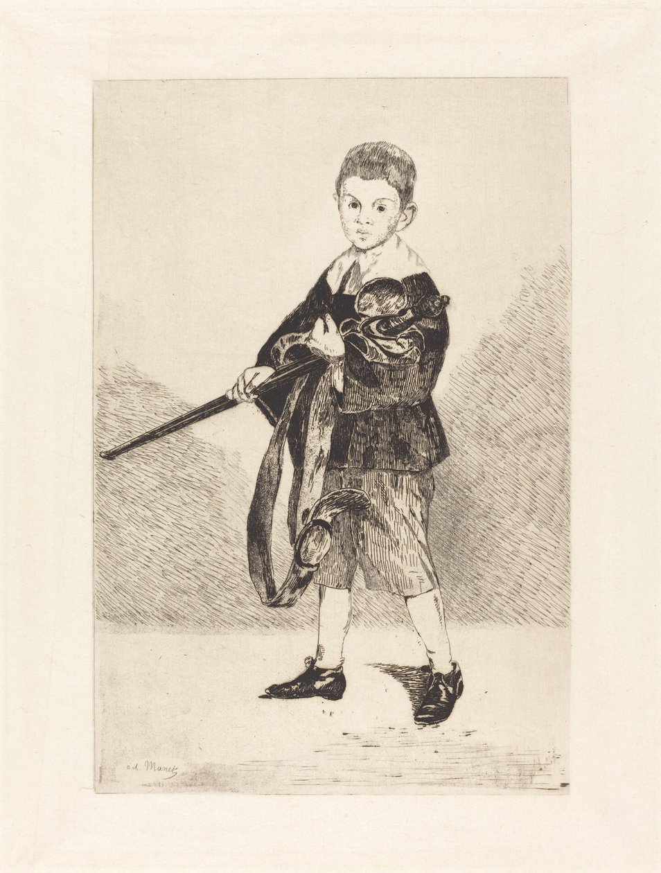 Enfant avec épée, tourné à gauche - Édouard Manet