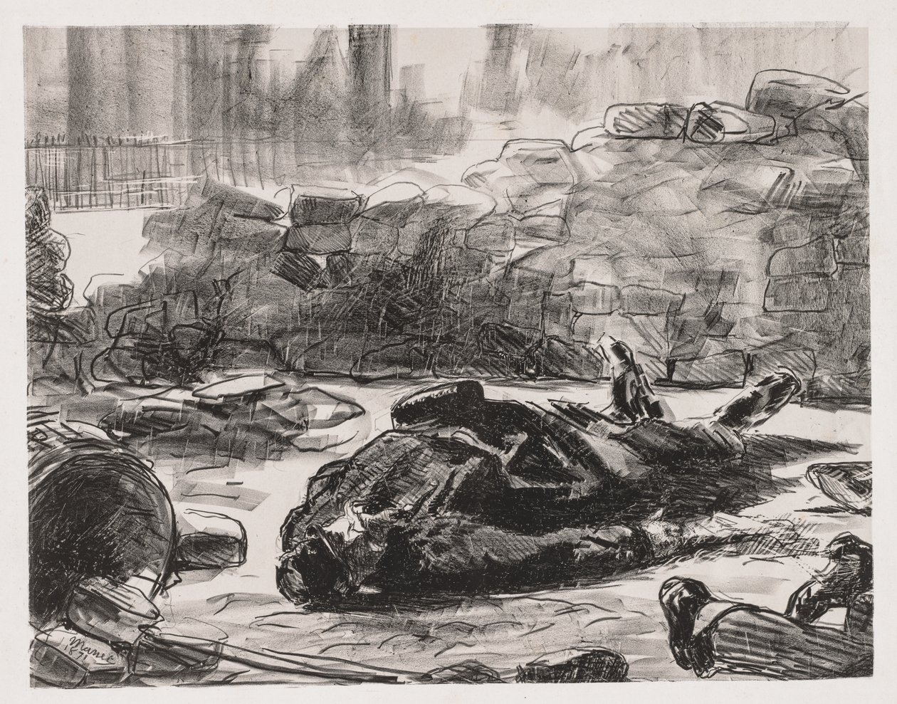 Scène de guerre civile de la Commune de Paris, 1871 - Édouard Manet