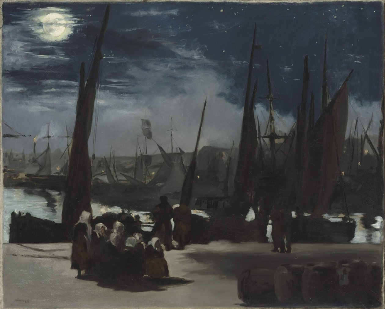 Clair de lune sur le port de Boulogne, 1869 - Édouard Manet