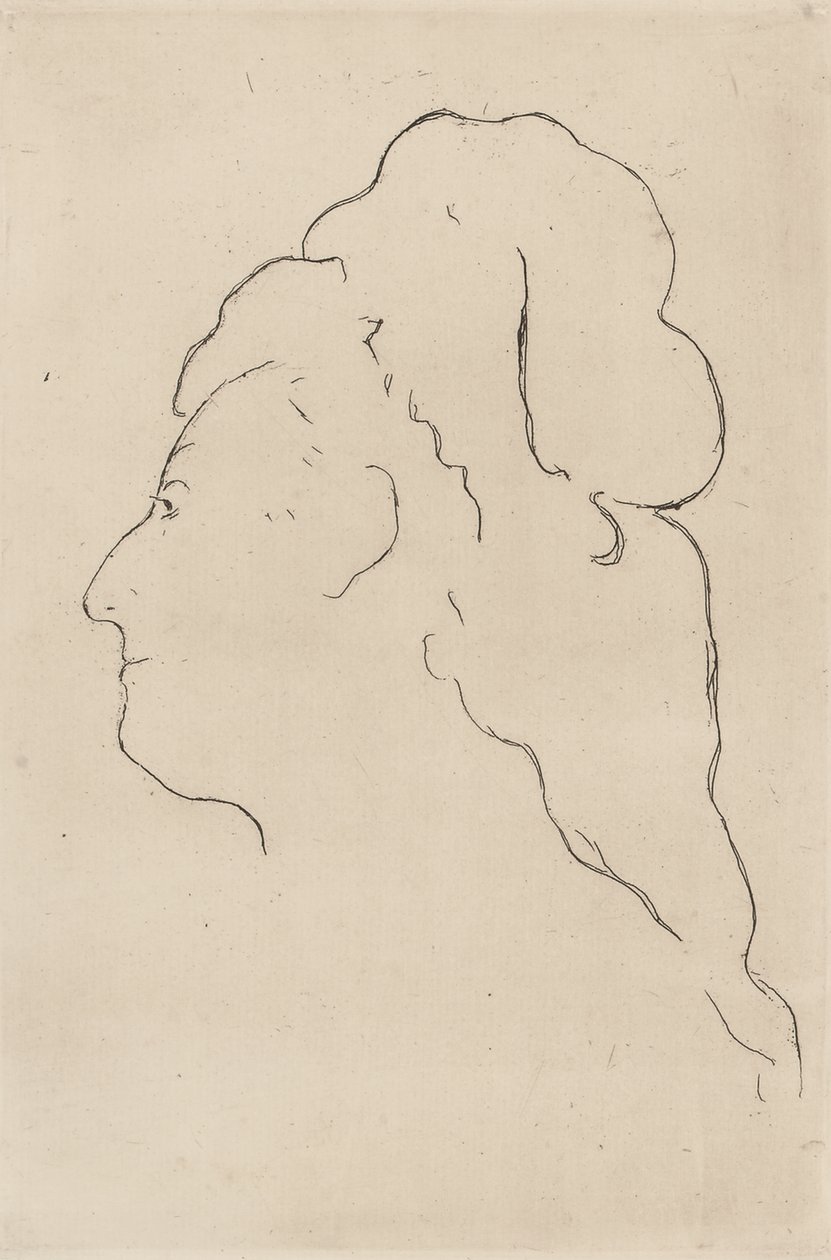 Eva Gonzales, profil tourné vers la gauche, 1870 - Édouard Manet