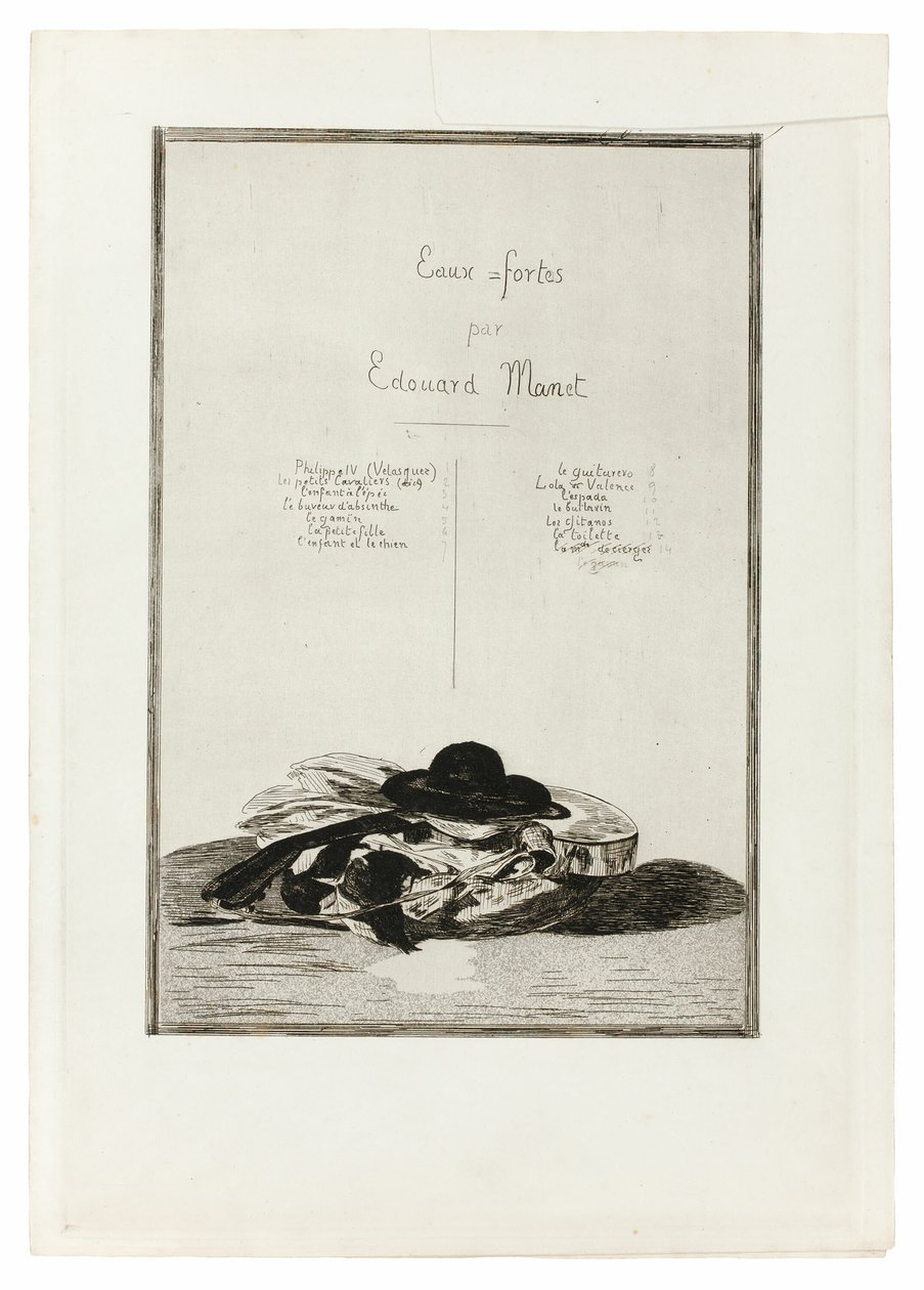 Chapeau et guitare, frontispice pour l