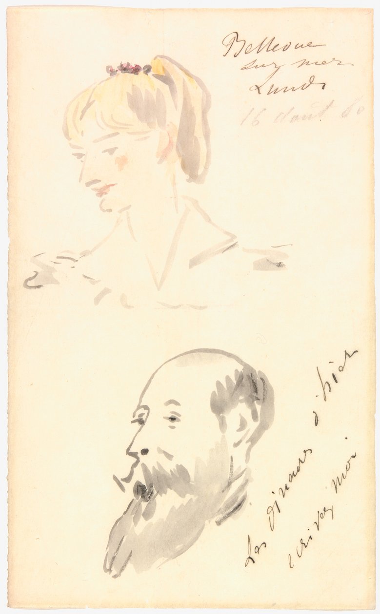 Tête de femme et tête d