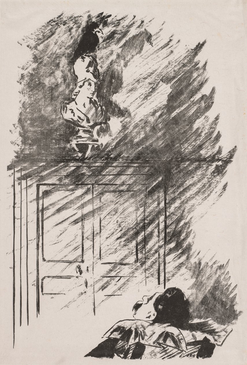 Illustration pour Le Corbeau par Edgar Allan Poe - Édouard Manet