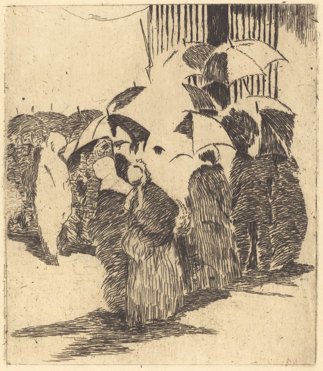 Queue devant la boucherie, 1870 - Édouard Manet