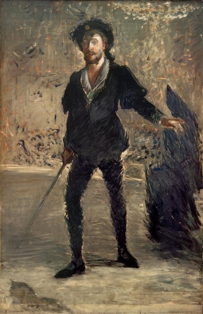 Portrait de Faure dans le rôle de Hamlet - Édouard Manet