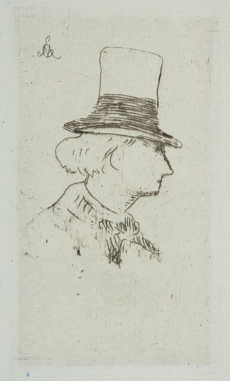 Portrait de Charles Baudelaire de profil, 1862-67 - Édouard Manet
