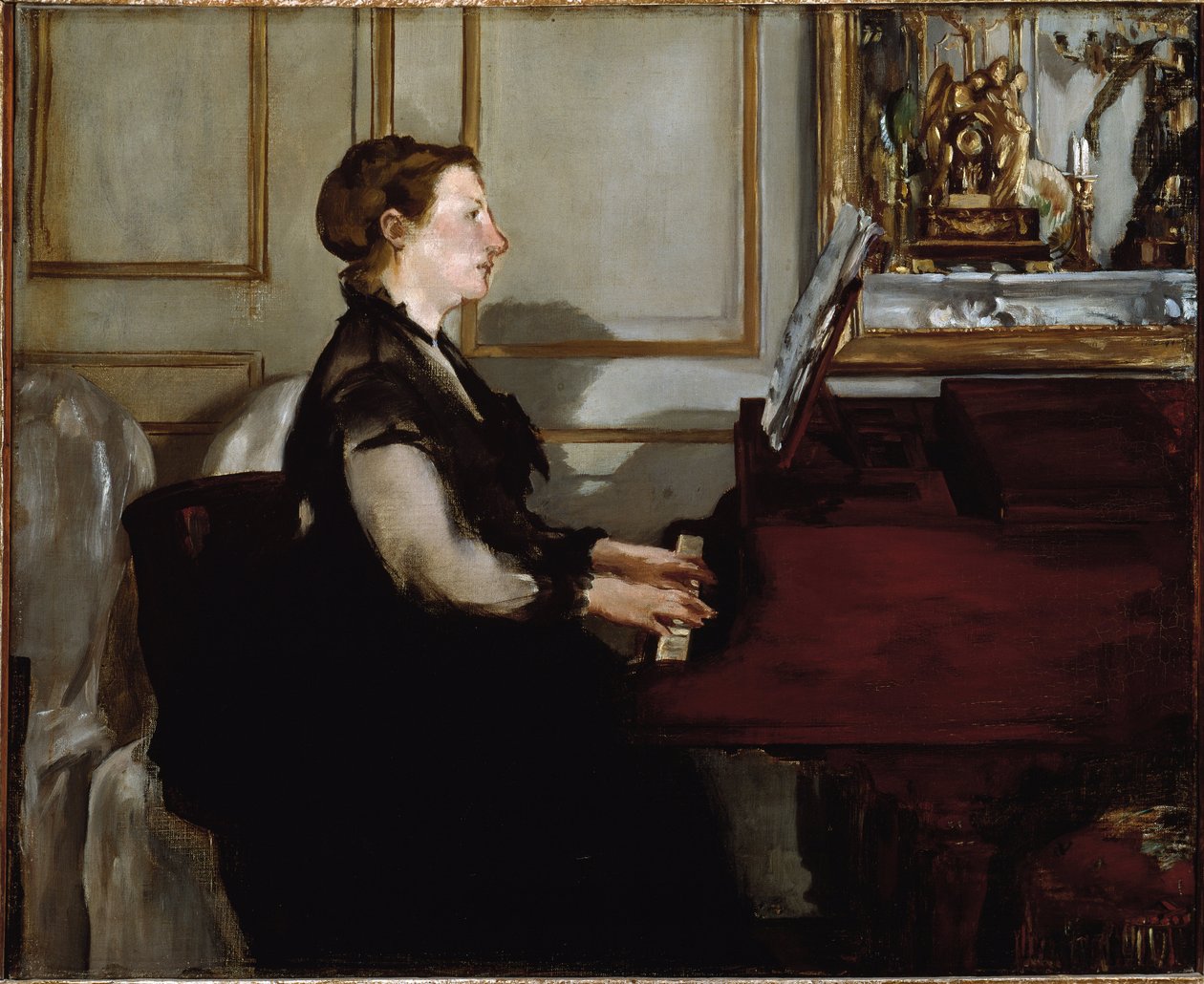 Portrait de Madame Manet (Suzanne Leenhoff) au piano - Édouard Manet
