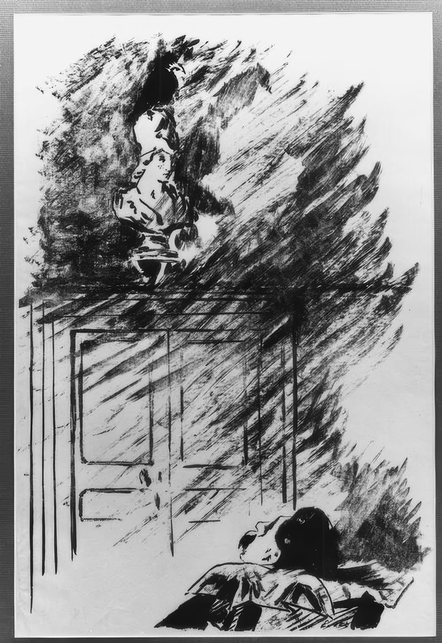 Assis sur le buste de Pallas... - Édouard Manet