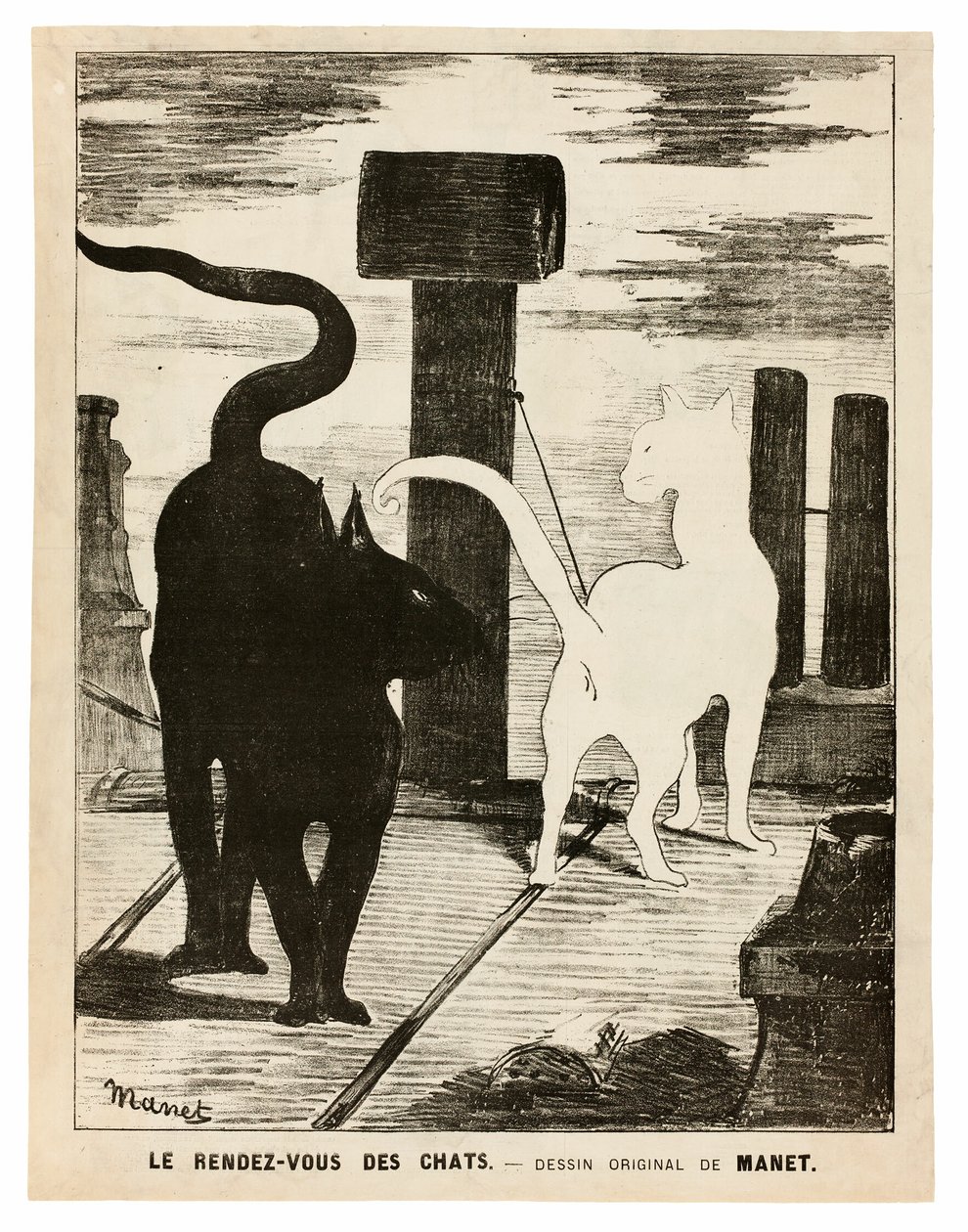 Le rendez-vous des chats - Édouard Manet