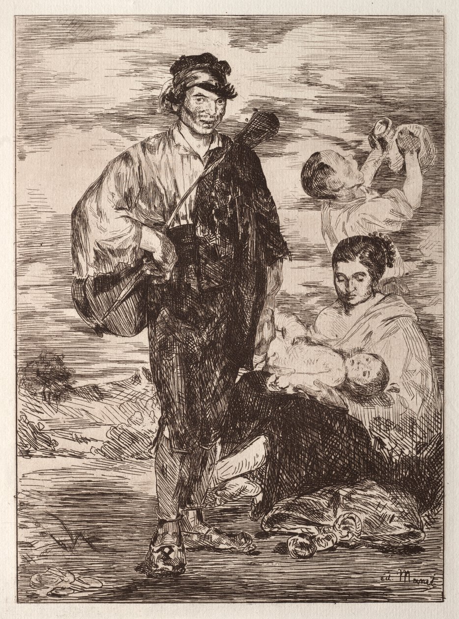 Les Gitans (eau-forte) - Édouard Manet