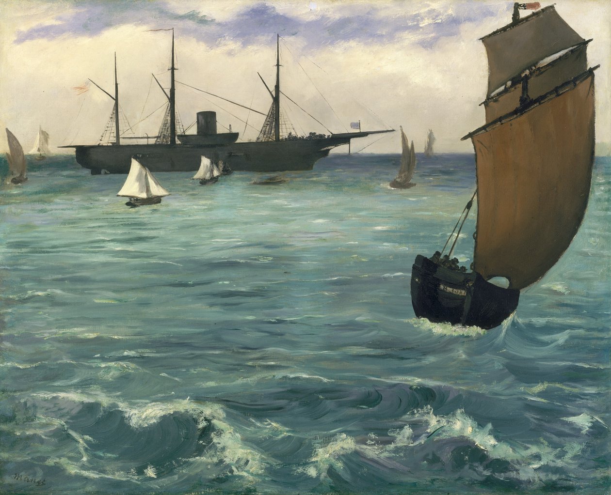Le Kearsarge à Boulogne, 1864 - Édouard Manet