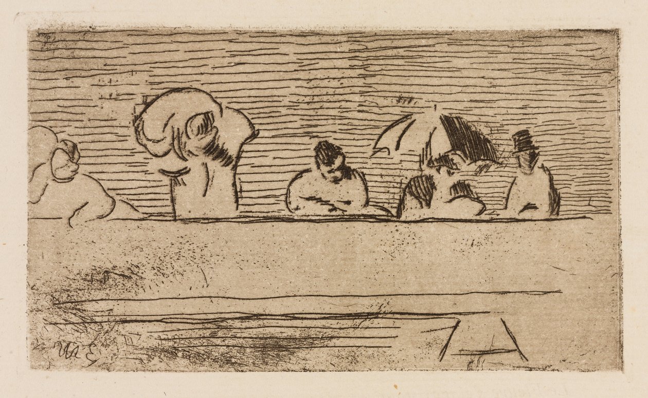 Le parapet du pont, planche 5 du Fleuve - Édouard Manet