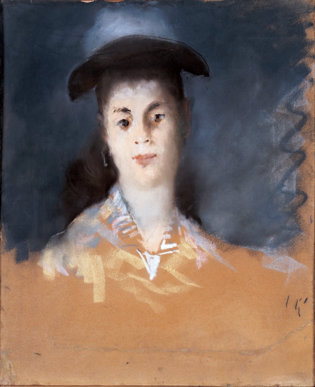Femme portant un chapeau à gaze de soie - Édouard Manet